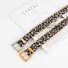 European and American Style Genuine Leather Leopard Print Belt, Women's Top Layer Cowhide Pants, Versatile Decorative Belt, Women's Trend