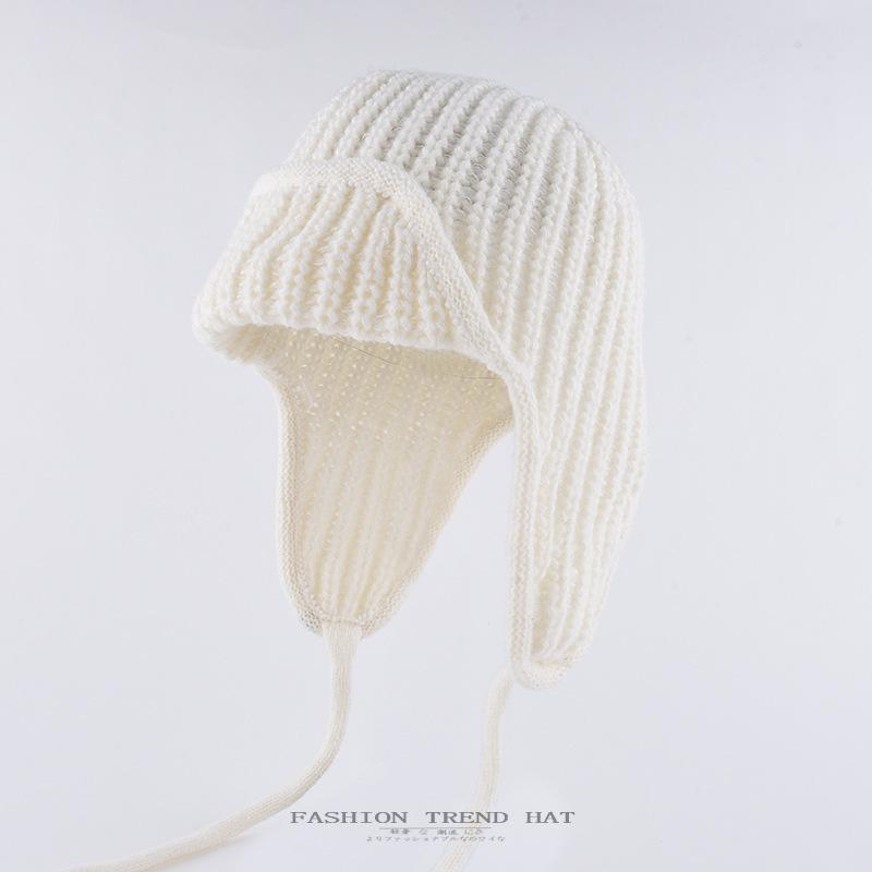 Korean Style Ear-Protecting Knitted Woolen Hat for Autumn/Winter - Unisex Lei Feng Aviator Hat