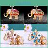 Portachiavi Elefante con Strass per Auto Elegante Ciondolo in Metallo Per Idee Regalo Uniche