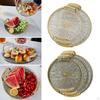 3 Pieces Fruit Plates Serving Trays Dessert Display Platters Coffee Table for Home