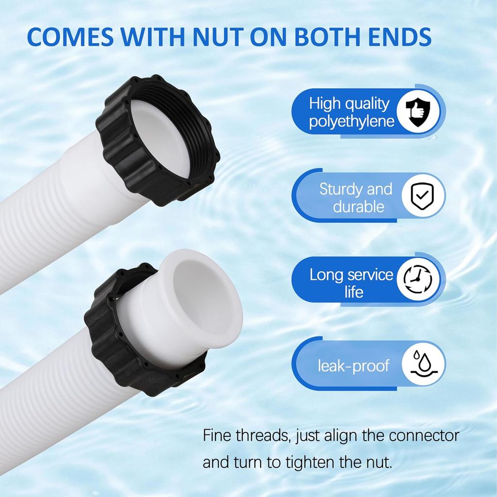 11388 Pool Sand Filter Pump Hose For Intex Sand Filter Pumps & Saltwater Systems, 14 Inch Above Ground Pool Interconnecting Hose For 26371CA