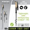 Professional Trekking Poles: 7075 Aluminum Alloy & Carbon Fiber, Portable Outdoor Mountaineering Equipment