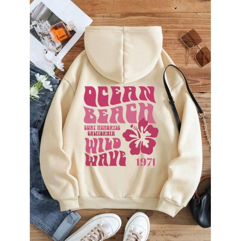 Fleece-Pullover mit tief angesetzten Ärmeln, langen Ärmeln und Kapuze, sportlich-lässiger Sweater, Fleece-Oberteil