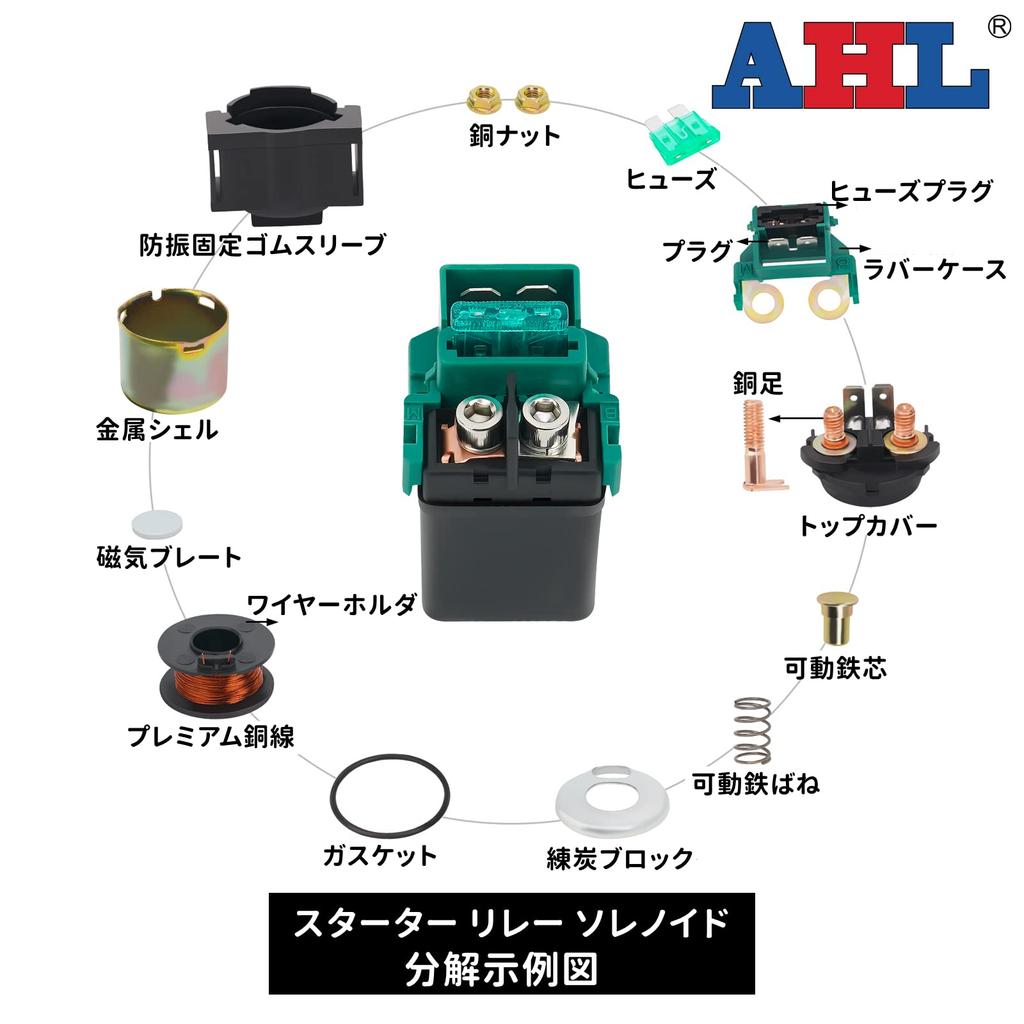 AHL Motorcycle Starter Relay Solenoid Compatible Models: Honda FTR223 GB250