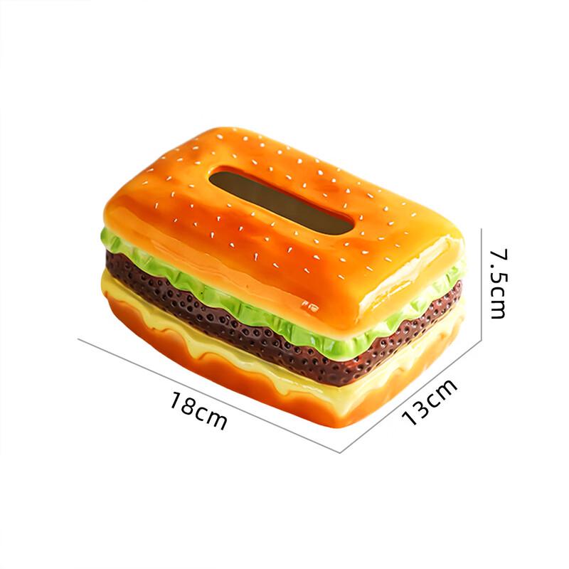 Cute Hamburger Ceramic Tissue Box