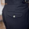 Pantalon de costume pour homme, fermeture éclair, taille réglable, coupe droite, style anglais, couleur unie, ample, formel, style professionnel, tenue de bureau