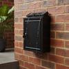Large Weatherproof Outdoor Letterbox Aluminum Metal Post Box Decorative Mail