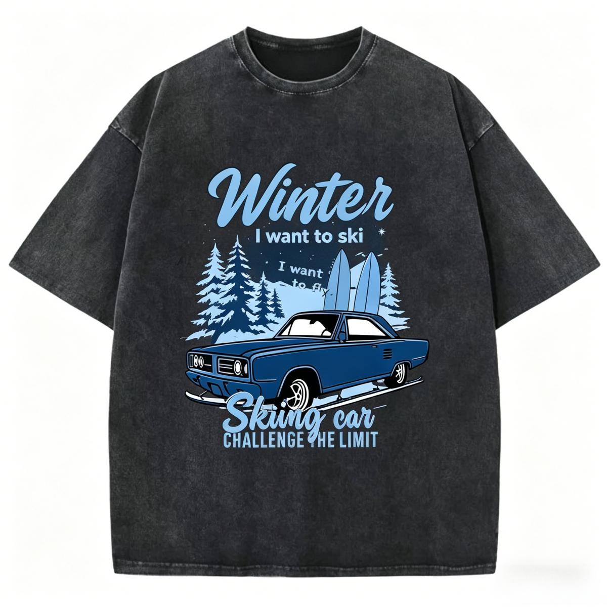

Casual Women Cotton Washed TShirt Summer Racing Car Challenge The Limit Print Tees Street Oversize Tops Fashion ONeck Clothes S