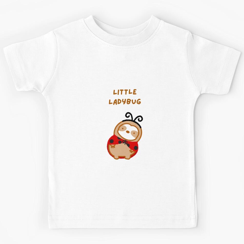 Cute Little Ladybug Sloth Kids T-Shirt 160