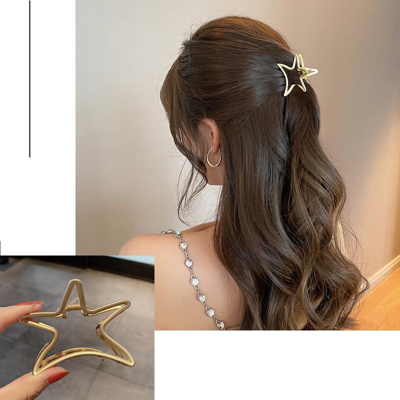 New Metal Claw Clip for Women Gold Geometric Hair Claw Large Size Headband Hairpin Claw Clip Hair Crab Hair Accessories