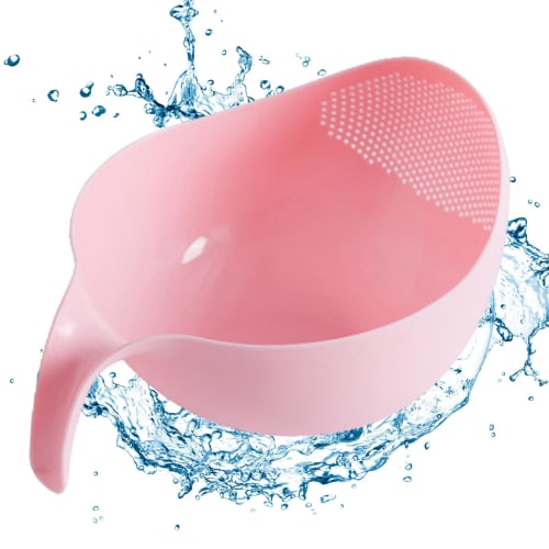 Rice Washer/Strainer, Rice Washer with Sloping Base and Side Filter | Multifunctional Vegetable Basket, Dishwasher-Safe Kitchen Strainer for Tomatoes,