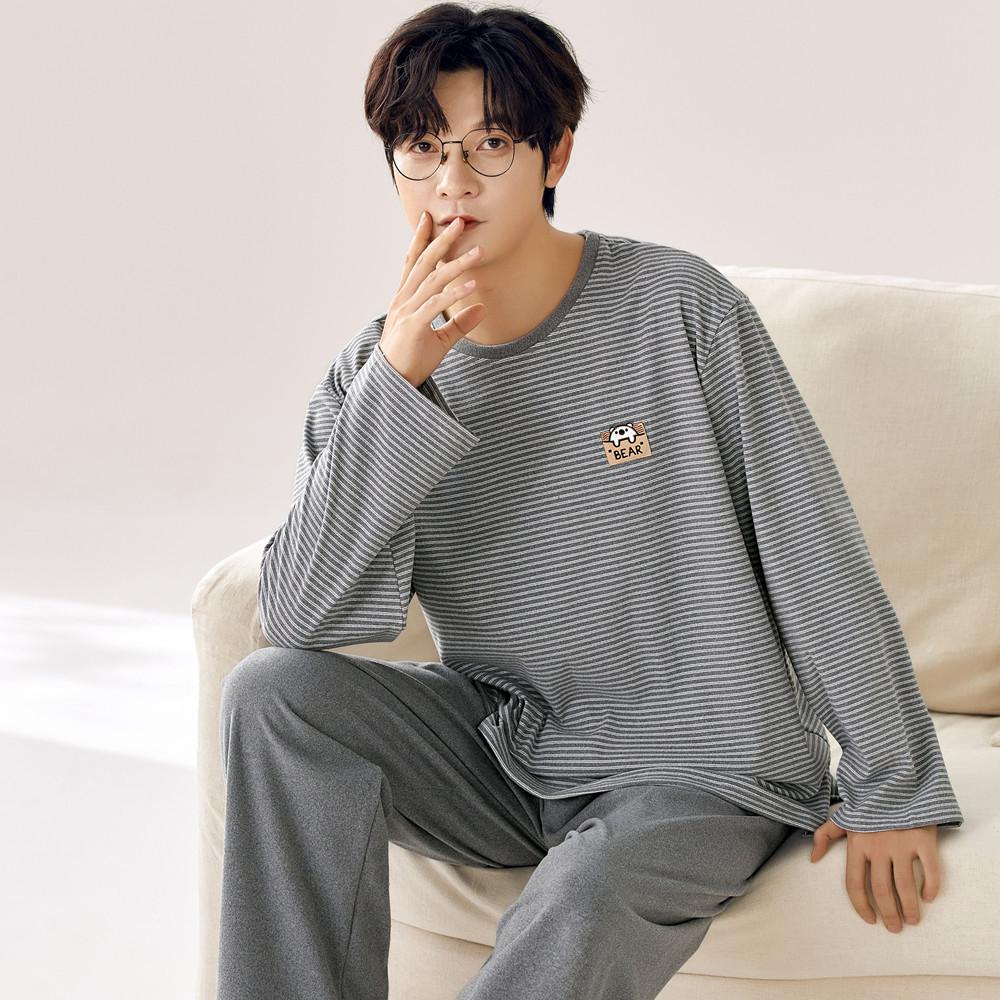 Thickened couple pajamas long-sleeved thick German velvet large-size home autumn and winter men's and women's warm loungewear suits can be worn 