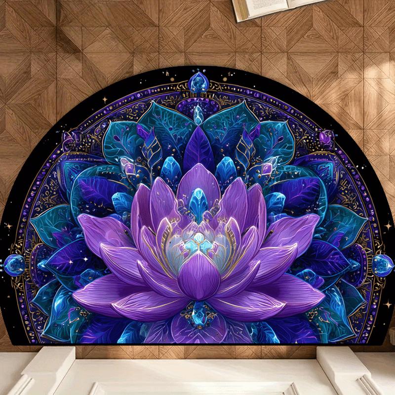 

Minimalist Semi-Circular Carpet Soft Non-Slip Decorative Mat 2D Print Aesthetic Rug for Front Door Porch Home Decor Gift 40X60CM