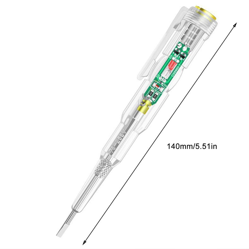Induced Electric Tester Pen Screwdriver Probe Light Voltage Tester Detector AC/DC 70-250V Test Pen Electrical Line Detector