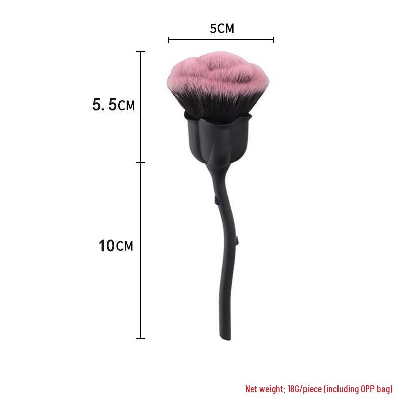 Rose Gold Soft Bristle Makeup Brush: Large Powder, Blush & Nail Art Dust Brush