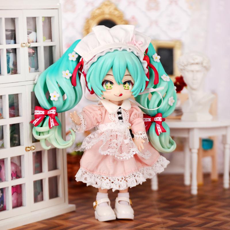 Roupas OB11 Conjunto de Saia Vestido Rosa Decoração de Roupas Molly, Corpo GSC, Roupas para Bonecas BJD 1/12 Brinquedo de Vestuário