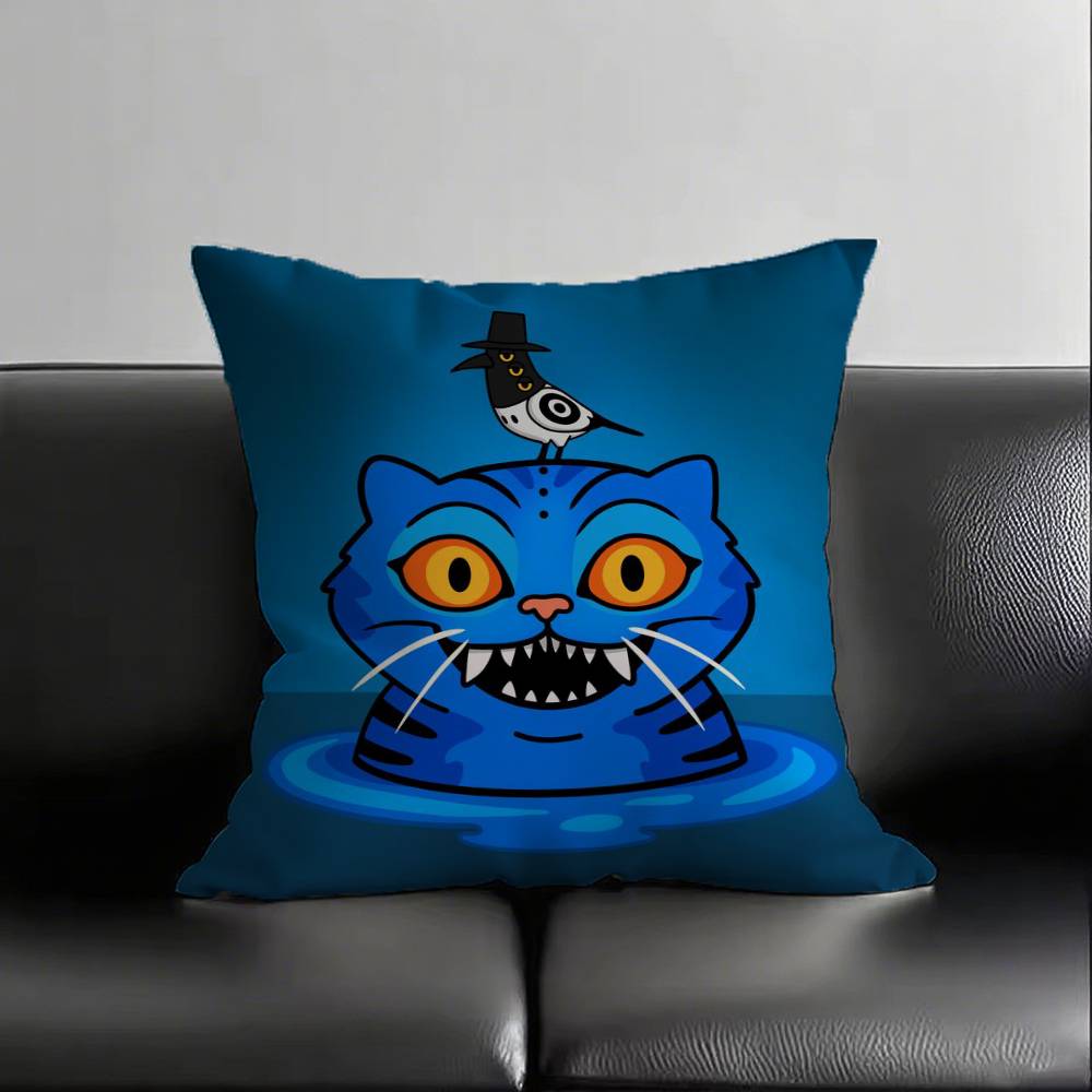 1pc Anime KPOP Demon Hunters Tiger Pillow Case Fashion Square Pillowcase Bedroom Sofa Room Ins Decoration Leisure