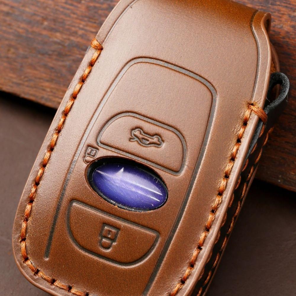 Premium Leather Key Case Cover for Subaru Forester Outback XV Legacy Car Keys Durable Protection