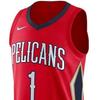 Nike SS21 NBA Pelicans Zion Williamson Letter Print Basketball Vest Men Tops Deep-Red AV2674-658