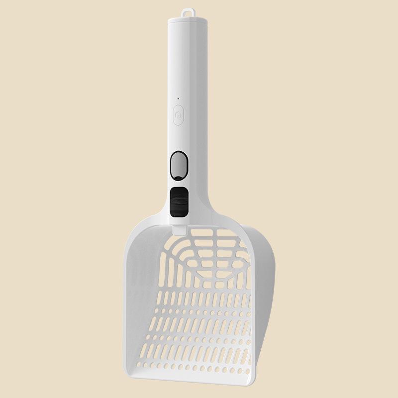 Smart Rechargeable Deodorizing Cat Litter Scoop with Thickened Mesh, Large Size, Dustproof Design Spray Thickened Cat Litter Scoop