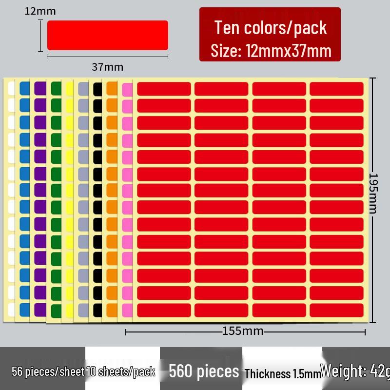 Mixed Color Round Dot Sticker Labels - Available in 10, 16, and 20 Vibrant Colors