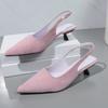 Beautiful purple thin heels high heels 2025 new pointed royal sister bag head sandals women's summer skirt is not tired