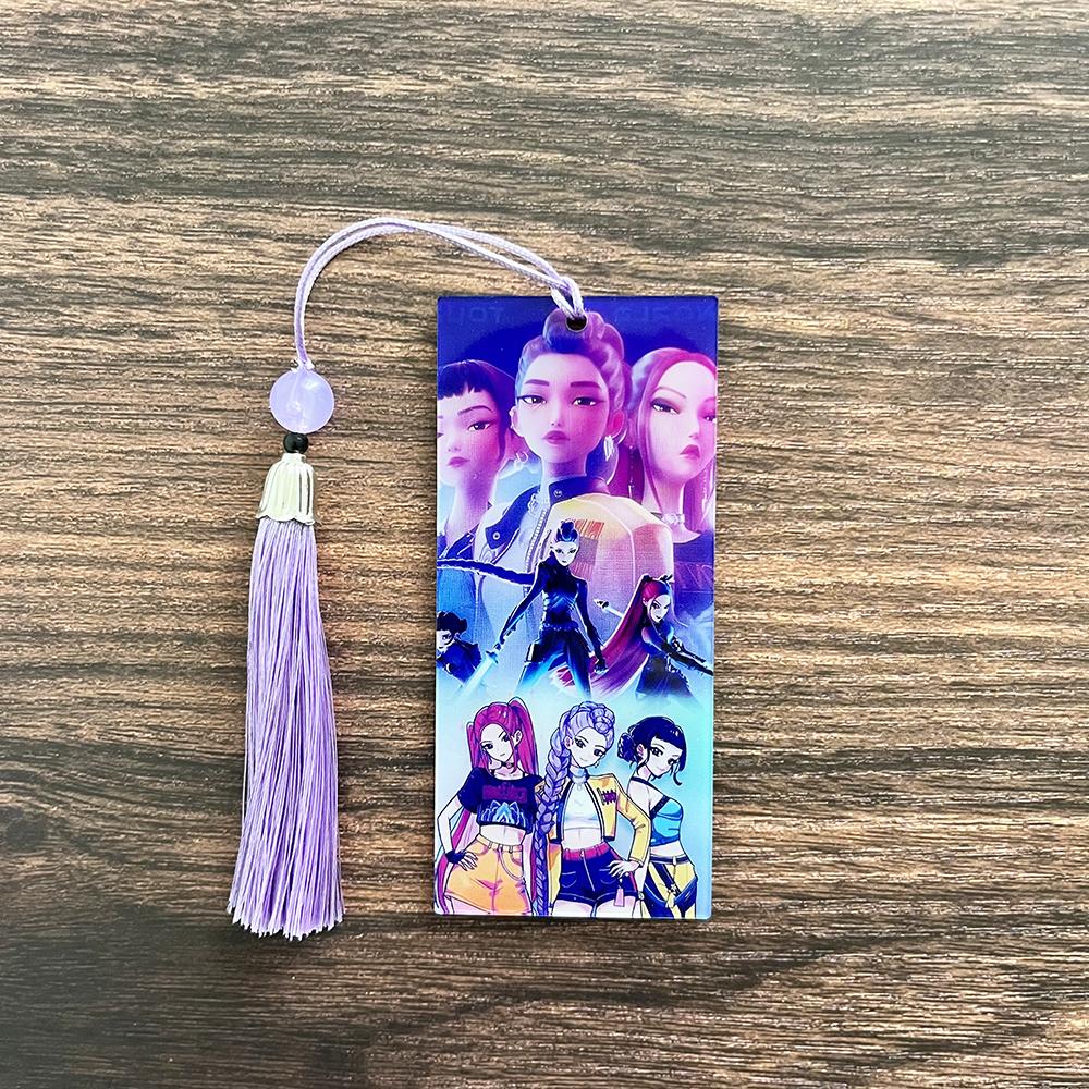 1/2/4 adet KPOP Şeytan Avcıları Saja Çocuklar Derpy Kaplan Akrilik Kitap Ayracı Püsküllü Kitap Klipsi Öğrenci Kırtasiye Okul Malzemesi