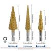 3-Piece Metric Hex Cone Drill Bit Set in Cloth Bag