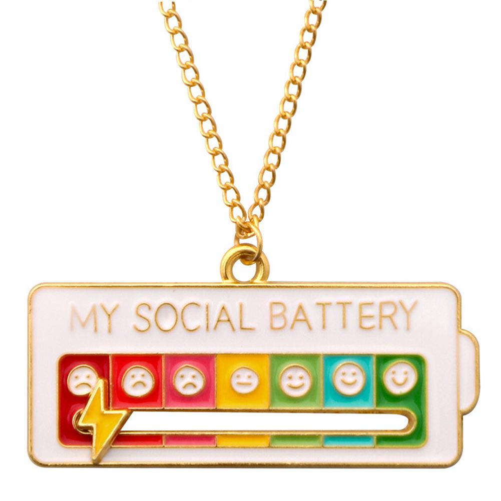 Emotions Enamel Pins Brooches My Social Battery Mood Tracker Metal Brooch Badges Fashion Jewelry Accessorie Gift Trendy Lapel