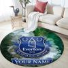 Custom Name Everton Round Area Rug,Carpet Rug for Living Room Bedroom Sofa Playroom Decor,Non-slip Floor Mat