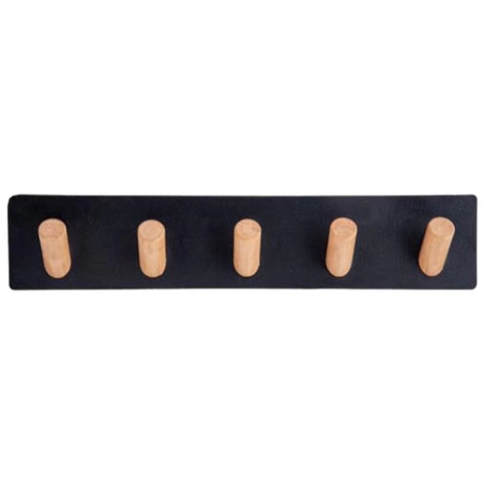 

Magnetic Key Holder Wooden Wall Hooks Efficient Clothes Hanger for Rag Bag Storage