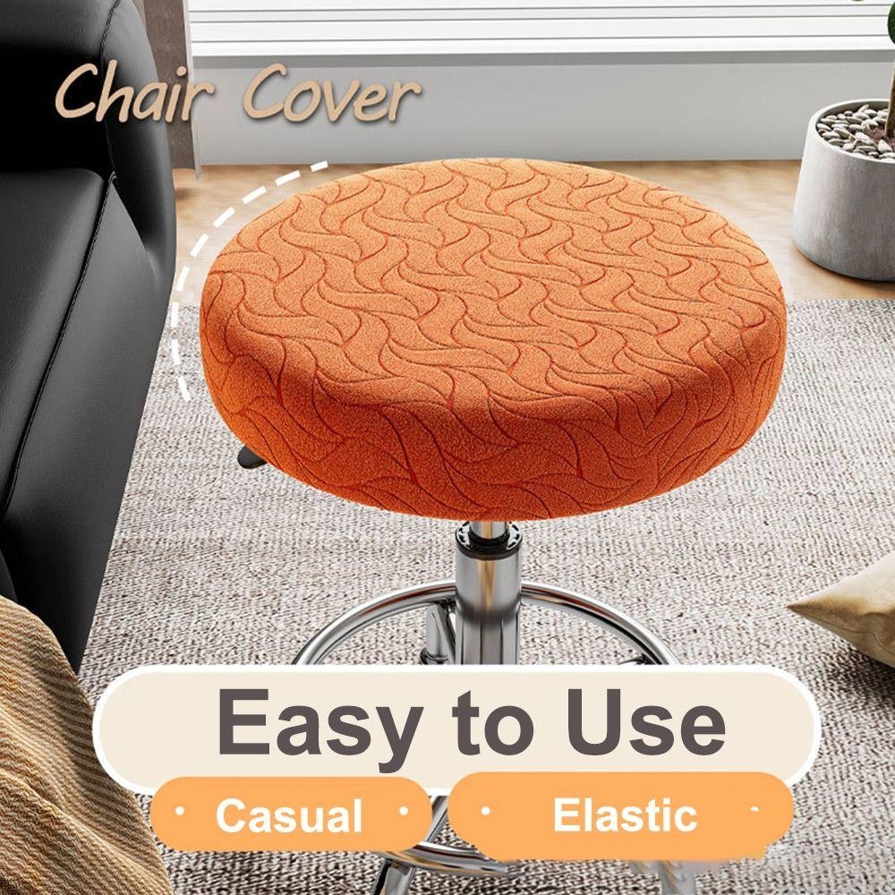 Thickened Round Chair Cover Stretchable Seat Chair Slipcover New Stool Cushion Cover
