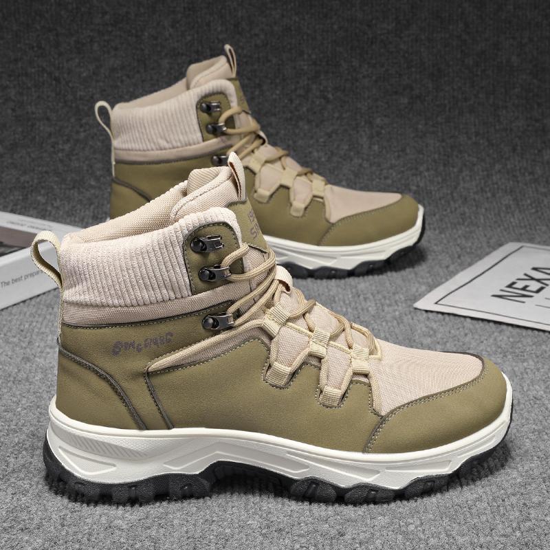 New Fashion Autumn And Winter Men's High Top Martin Boots Students Male Boys Trending Climbing Soft Sole Work Shoes Labor Protection Martin Sneakers