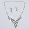 European and American Pearl Necklace Set Rhinestone Earrings Jewelry Set Banquet Dress Versatile Bridal Accessories