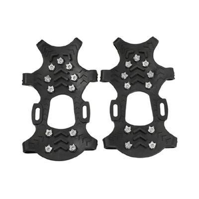 2er-Pack Sichere Fußtraktion Steigeisen Eisgriffe Schuhspikes Winter-Eiskrallen zum Wandern Gehen Klettern Angeln