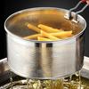 Yousheng Edelstahl Frittierkorb mit Griff Große Kapazität Netzsieb zum Frittieren Abtropfen Dämpfen Rostbeständiges Küchenwerkzeug für