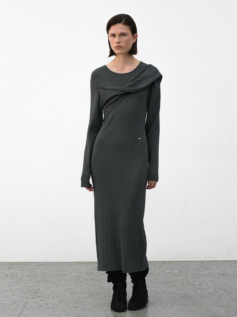 Atelier Nine Colare Twist Knit Dress(Op-6297)