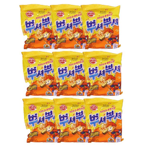 Ottogi Ppusheo Ppusheo Seasoned Chicken Flavor 90G X 9Pcs