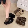 New Arrival Women's Boots: Stylish Leopard Print Cozy Faux Fur Lined Shoes with Metal Buckle and Thick Sole