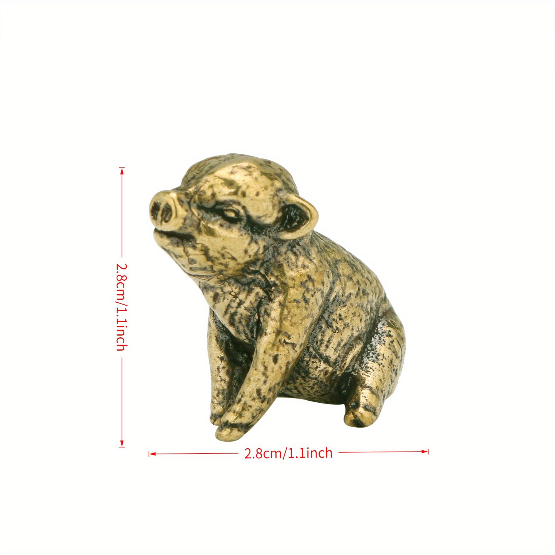

Vintage Zodiac Pig Figurine – Collectible Desk Decor, Perfect Gift for Personal Collection жёлтый