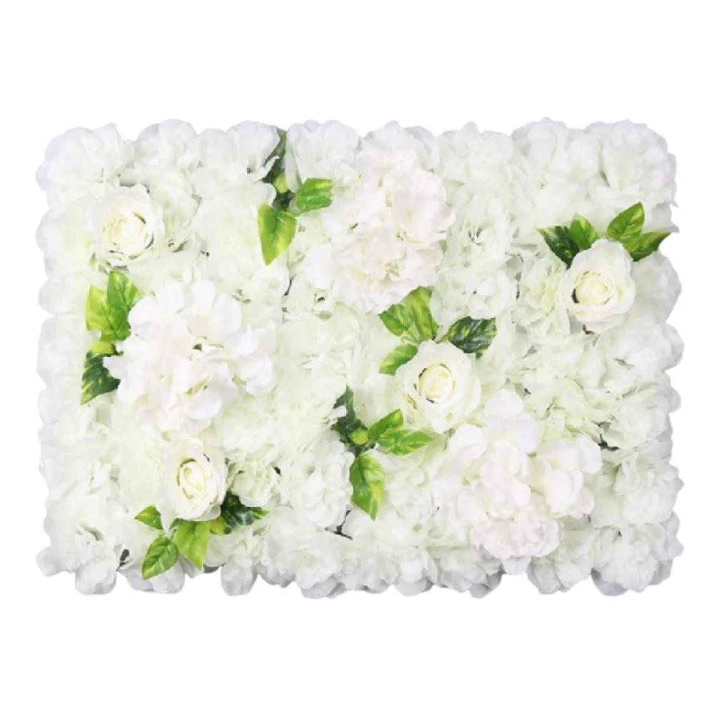 Handmade Artificial Flower Wall Panels Realistic Romantic Rose Wedding Background Durable 60X40cm Wedding Wall Backdrop