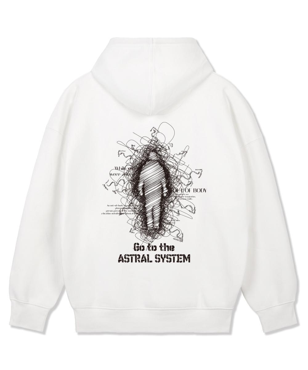 Astral Projection Astral System Oversized Wide Shoulder Hoodie_White L
