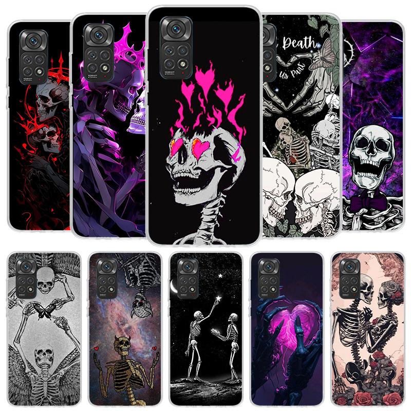 Anatomy Skeleton Heart Lovey Kiss Cover Phone Case For Xiaomi Redmi Note 15 14 13 12 11 10 Pro Plus 14S 12S 11S 11T 11E 10S Soft