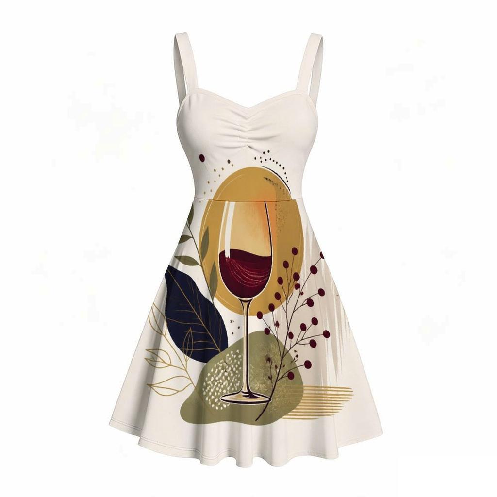 Women Plus Size Spaghetti Strap Off Shoulder Dress Constellation Shooting Star Celestial Print Swing Dress