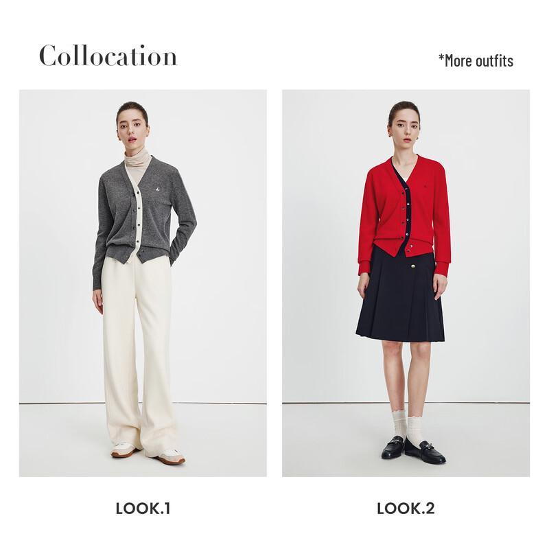 Navigare Women's 100% Wool Knit Cardigan