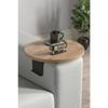 Side Table Adjustable Tray Decorative Modern Tray Sofa Table Walnut