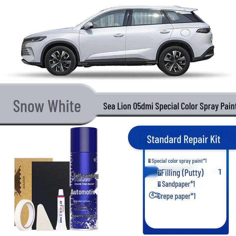 BYD Sea Lion 05 EV Touch-Up Paint Pen and Spray – Sea Domain White, Junyao Gray, Misty Smoke Car Paint Repair.