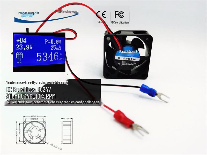 

Pengda Blueprint 4020 24V/36V Motherboard with 4CM Hydraulic U-Shaped Cold-Pressed Heat Dissipation Plug 36V two-wire 2.54 positive terminal