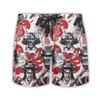 Fashion Japanese Samurai Graphic Short Pants Trend Summer 3D Cat Printed Swim Trunks For Men Cool Streetwear Y2k Beach Shorts