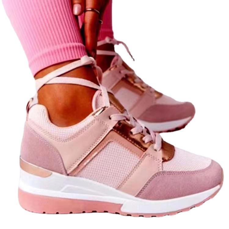 European and American Foreign Trade Cross-lace-up Muffin Bottom, Walking Casual Sports Shoes, Single Shoes, Platform 2025 Spot